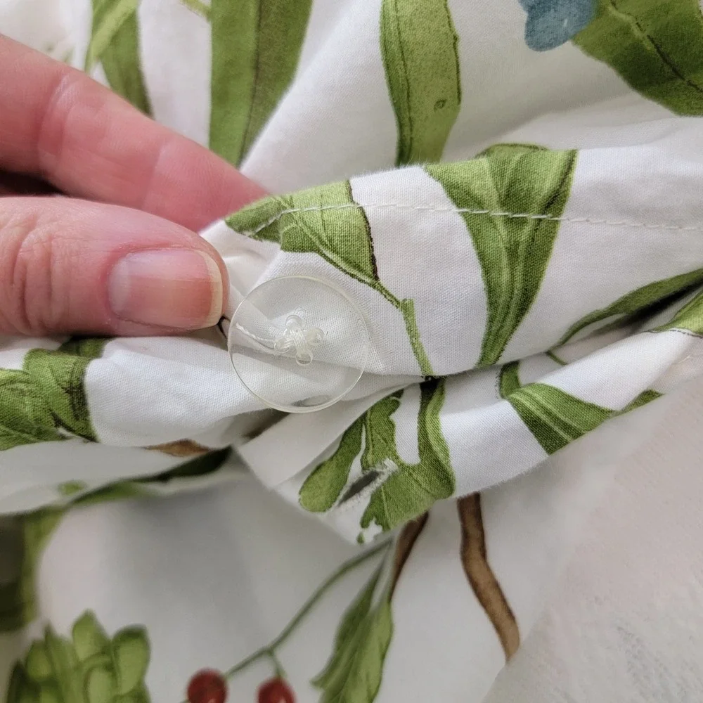 Pottery Barn Spring Sparrow Duvet Cover Only Full Queen EUC Birds Botanical 2010